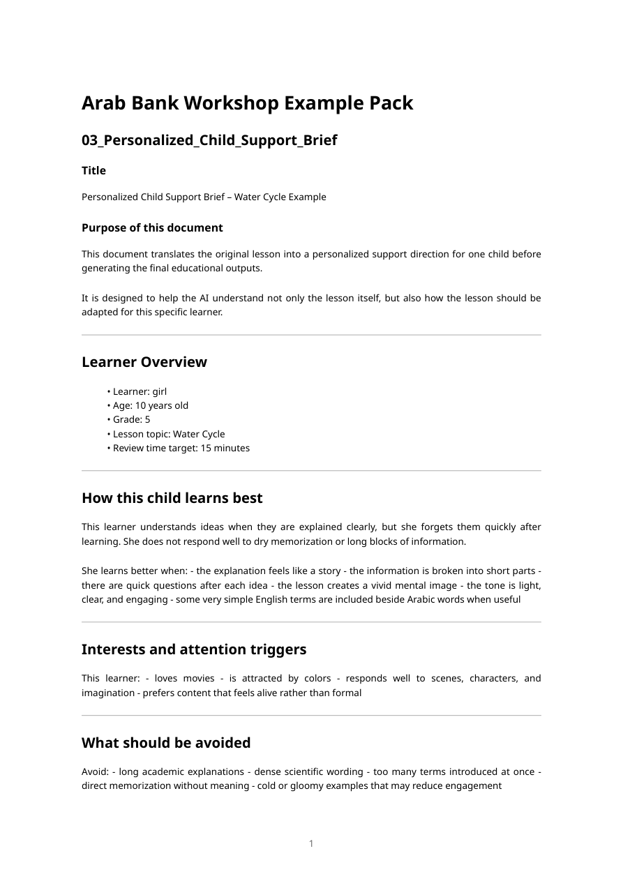 حزمة المثال